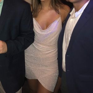 Beginning Boutique mini sparkly pink dress